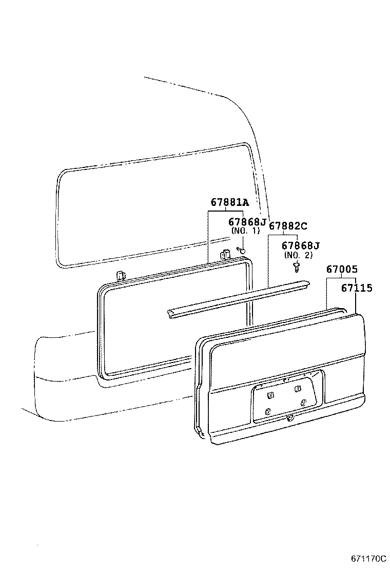 67005-36080 PANEL SUB-ASSY, BACK DOOR, RH product image