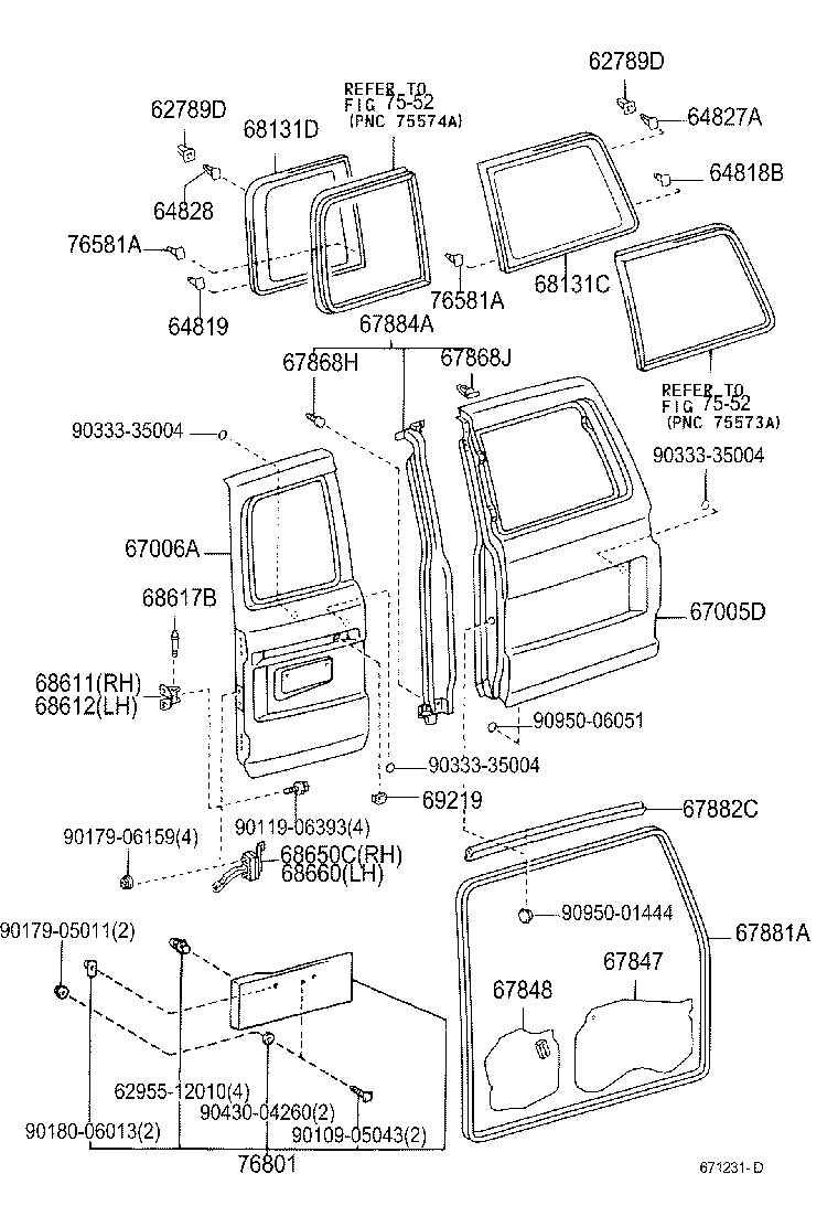67005-6B100 PANEL SUB-ASSY, BACK DOOR product image