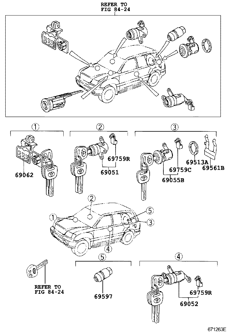 69005-6B320 CYLINDER SET, LOCK product image