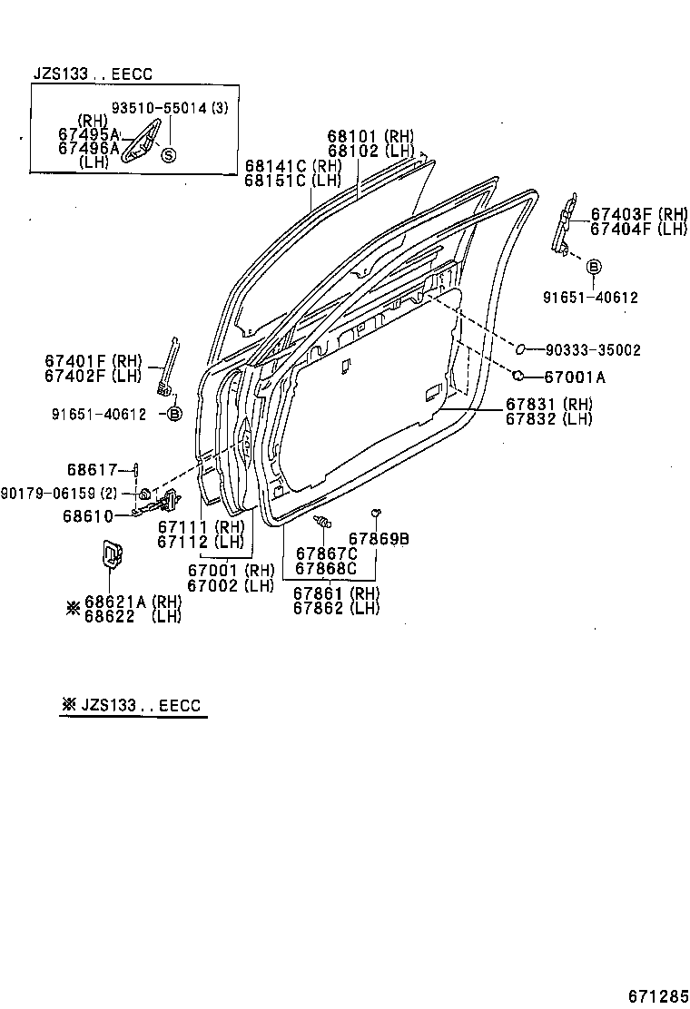 67112-30460 PANEL, FRONT DOOR, OUTER LH product image