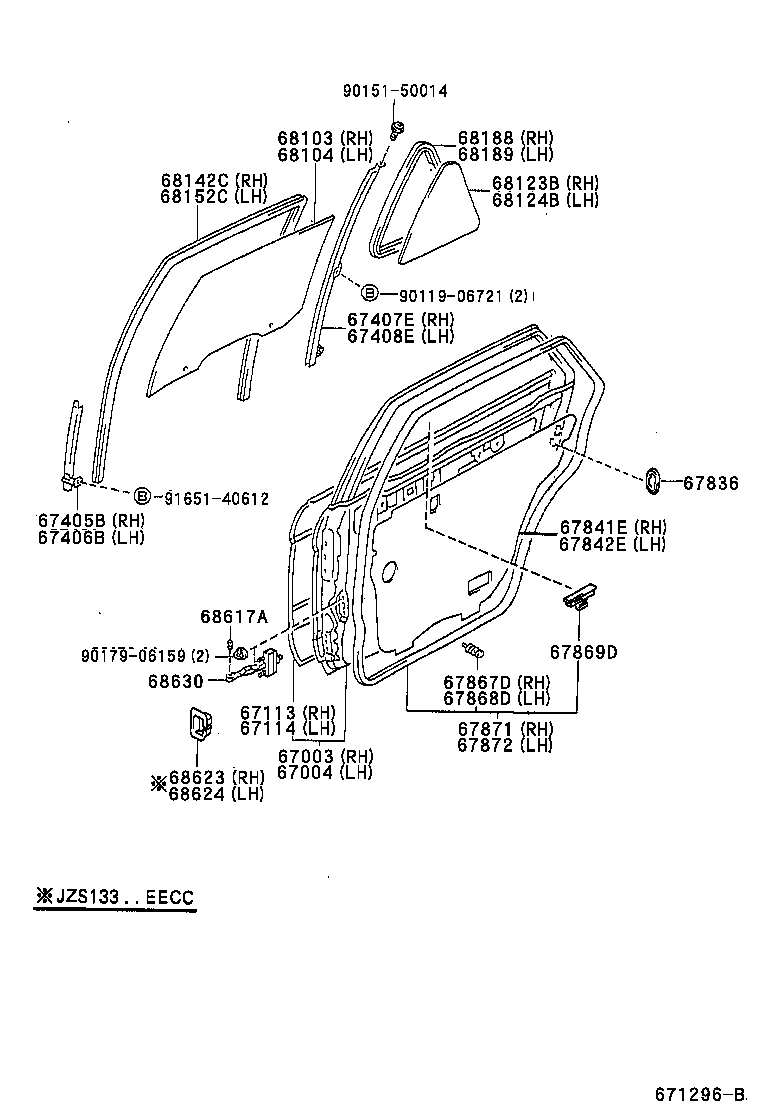 67003-30460 PANEL SUB-ASSY, REAR DOOR, RH product image
