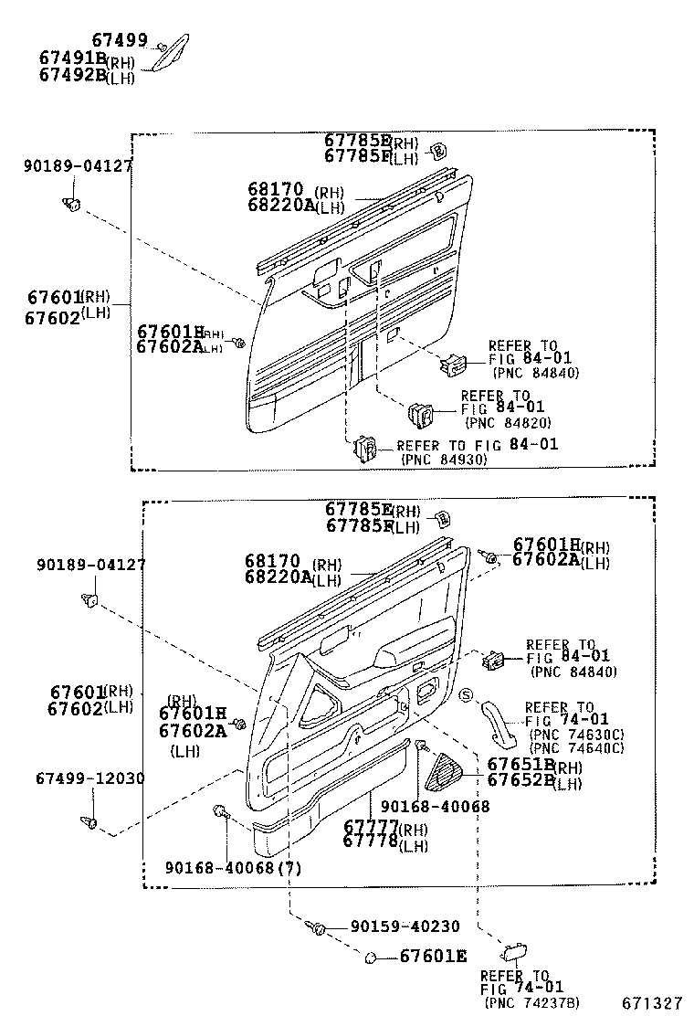 67002-30760 PANEL SUB-ASSY, FRONT DOOR, LH product image