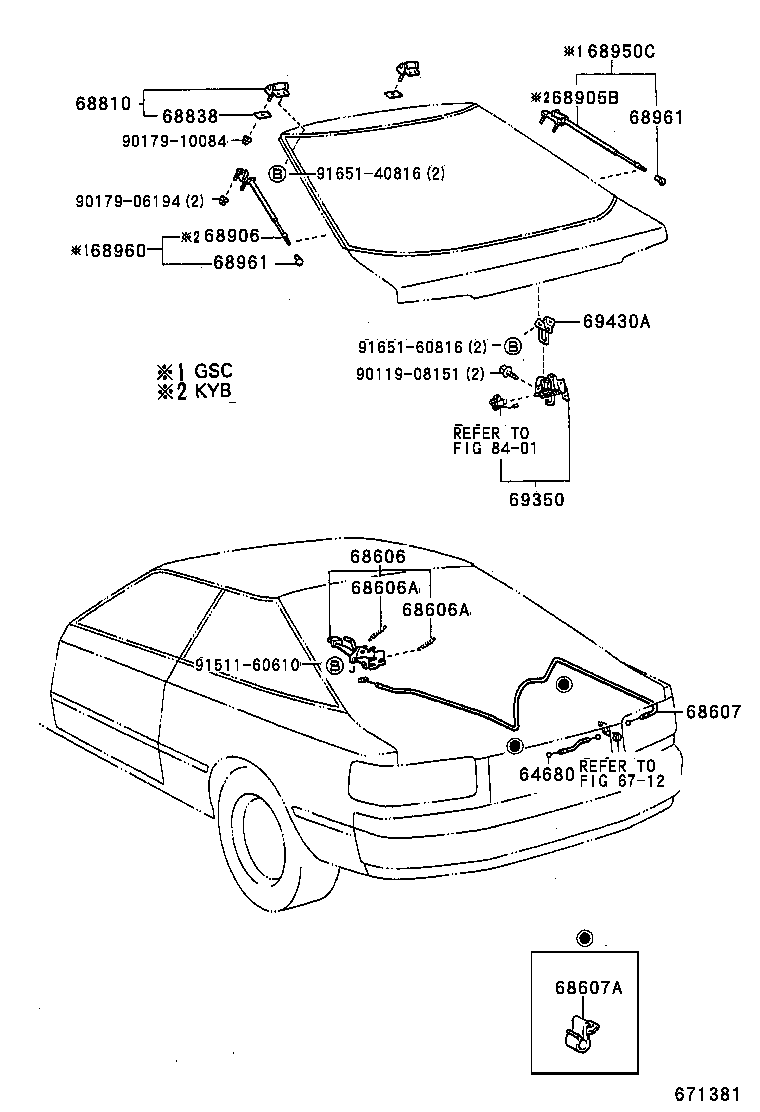68960-20032 STAY ASSY, BACK DOOR, LH product image