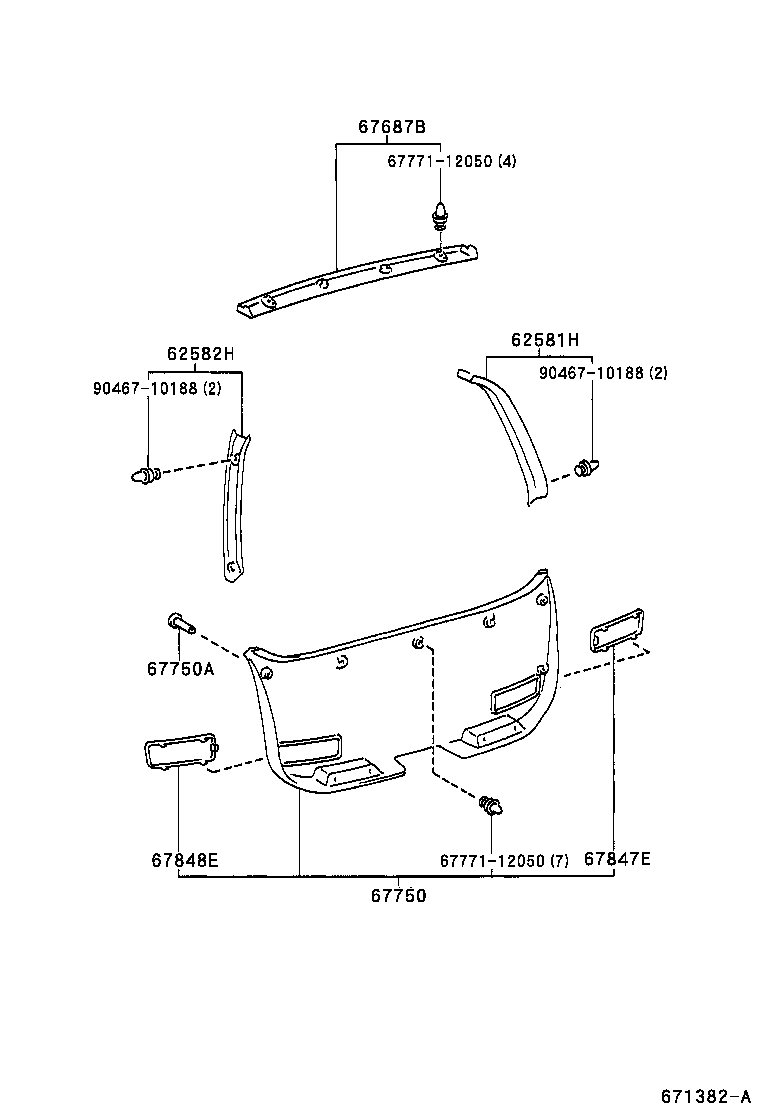 67005-44021 PANEL SUB-ASSY, BACK DOOR product image