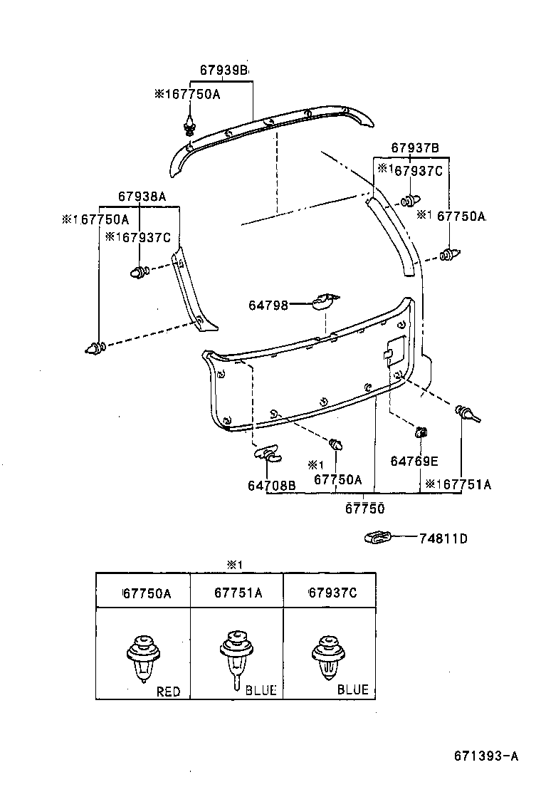 67882-32010 WEATHERSTRIP, BACK DOOR, NO.2 product image