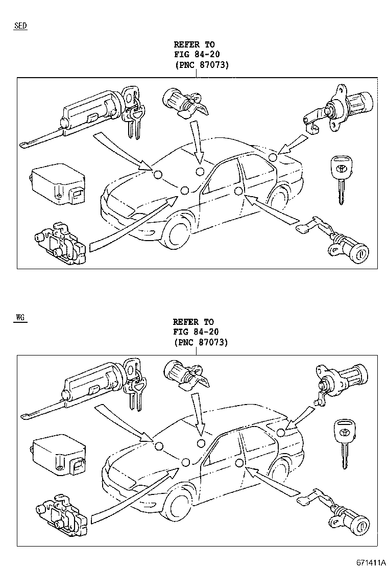 69005-32820 CYLINDER SET, LOCK product image