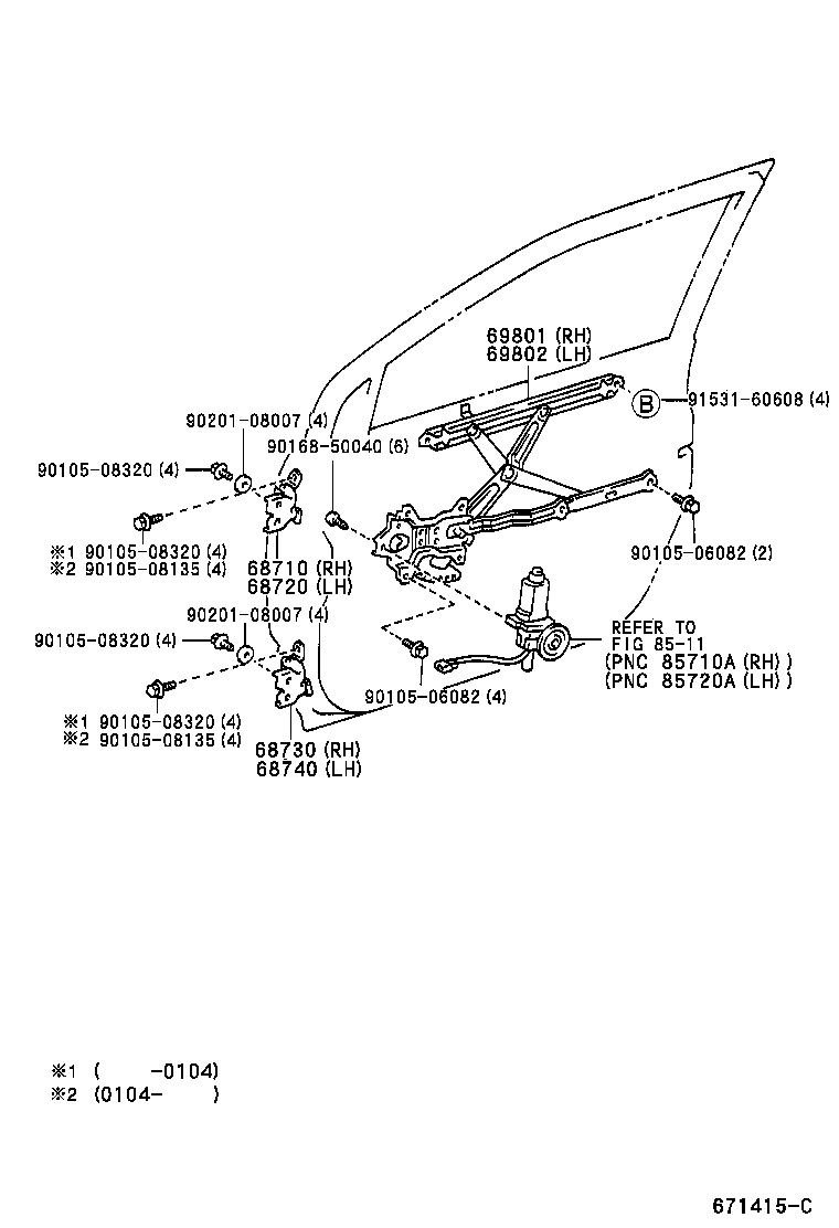 68720-44030 HINGE ASSY, FRONT DOOR, UPPER LH product image