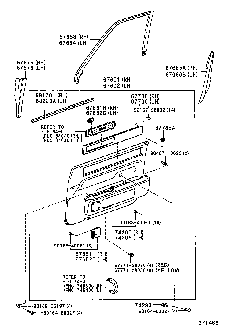 67041-40070 FRAME SUB-ASSY, FRONT DOOR WINDOW, RH product image