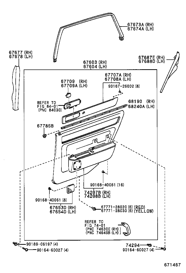 67003-40050 PANEL SUB-ASSY, REAR DOOR, RH product image