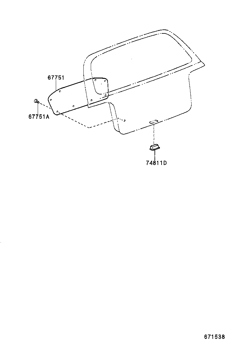 64813-52010 DAM KIT, BACK WINDOW GLASS ADHESIVE product image