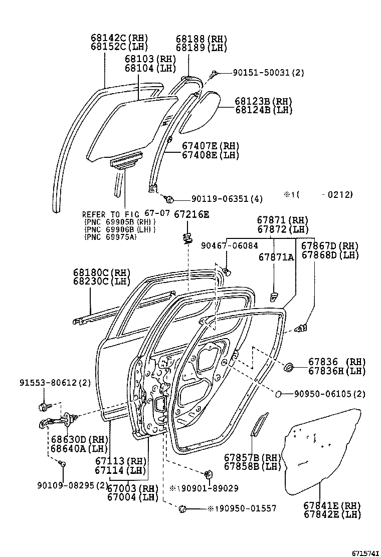 67003-52011 PANEL SUB-ASSY, REAR DOOR, RH product image