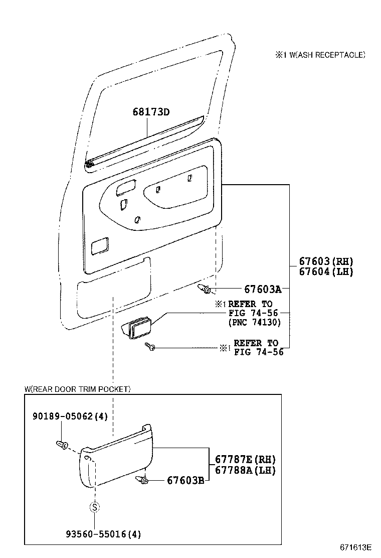 67004-25010 DOOR SUB-ASSY, SLIDE, LH product image