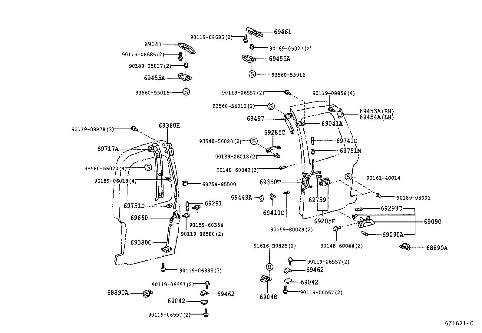 69150-37010 ACTUATOR ASSY, BACK DOOR LOCK product image