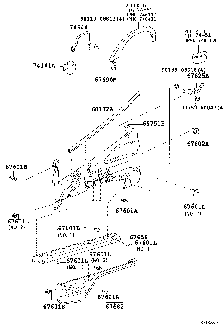 67002-37110 PANEL SUB-ASSY, FRONT DOOR, LH product image