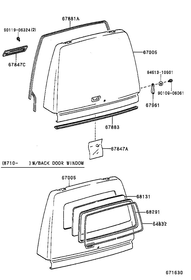 67005-95G27 PANEL SUB-ASSY, BACK DOOR product image
