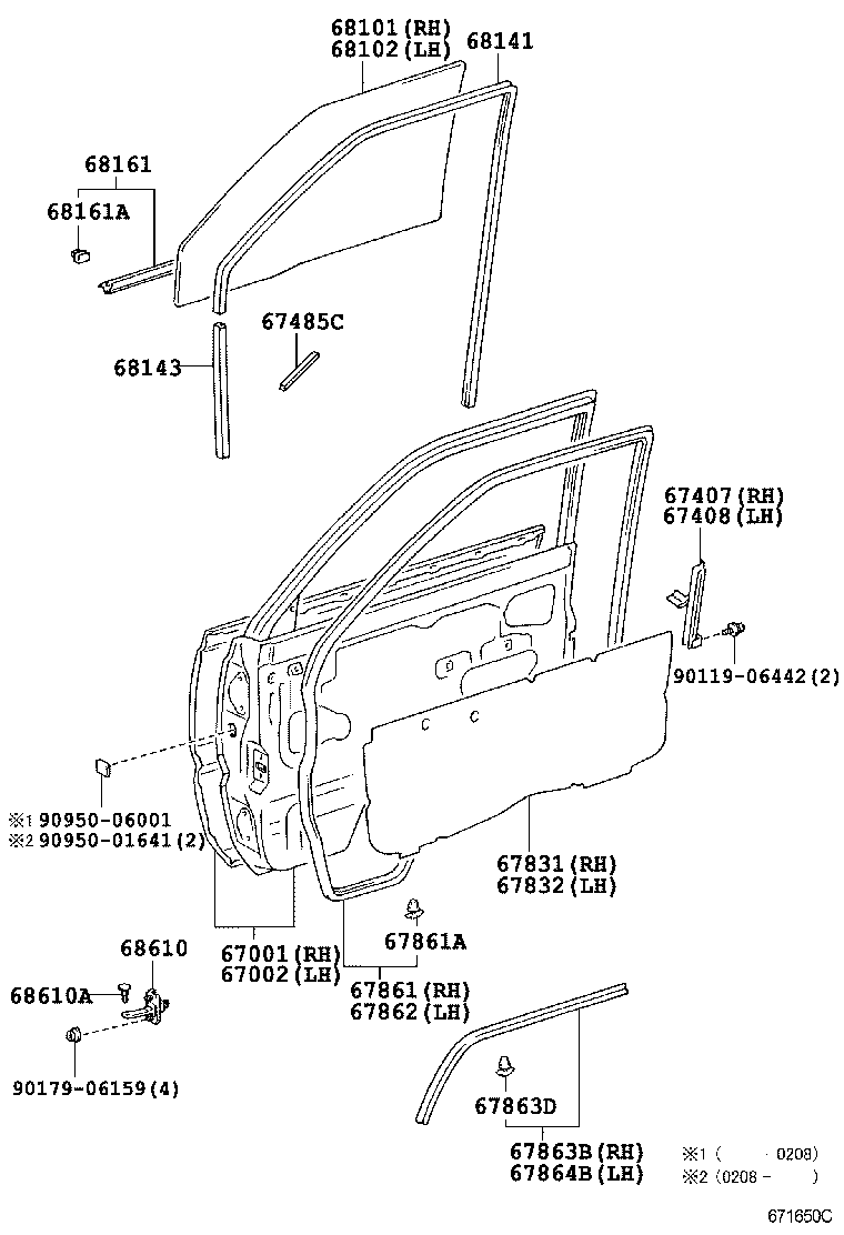 67002-27031 PANEL SUB-ASSY, FRONT DOOR, LH product image