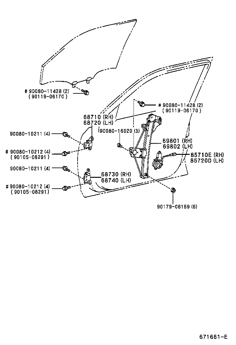 85710-AC020 MOTOR ASSY, POWER WINDOW REGULATOR, RH product image