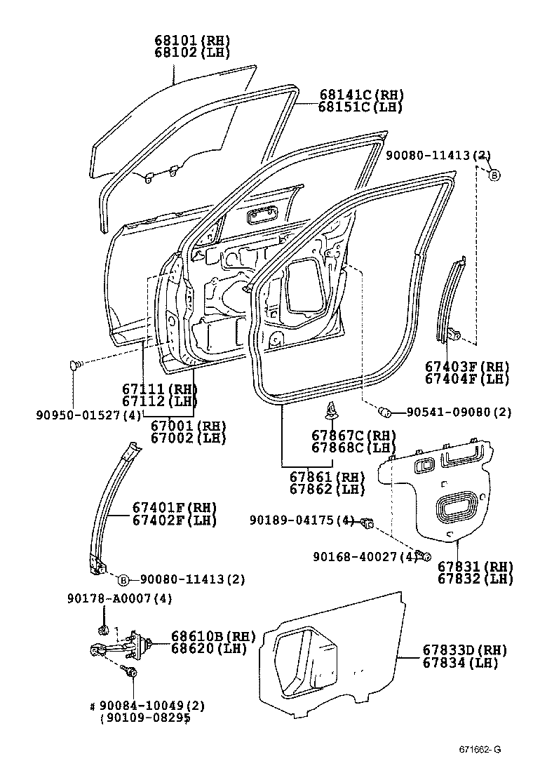 67002-AC021 PANEL SUB-ASSY, FRONT DOOR, LH product image