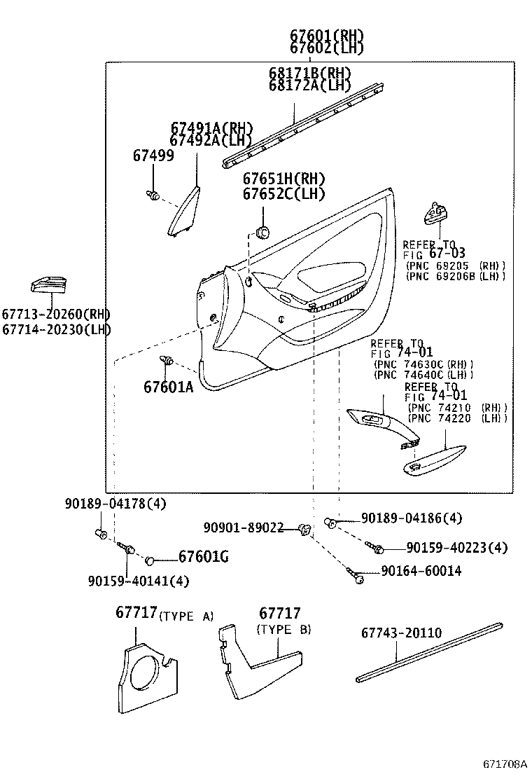 67002-2B160 PANEL SUB-ASSY, FRONT DOOR, LH product image