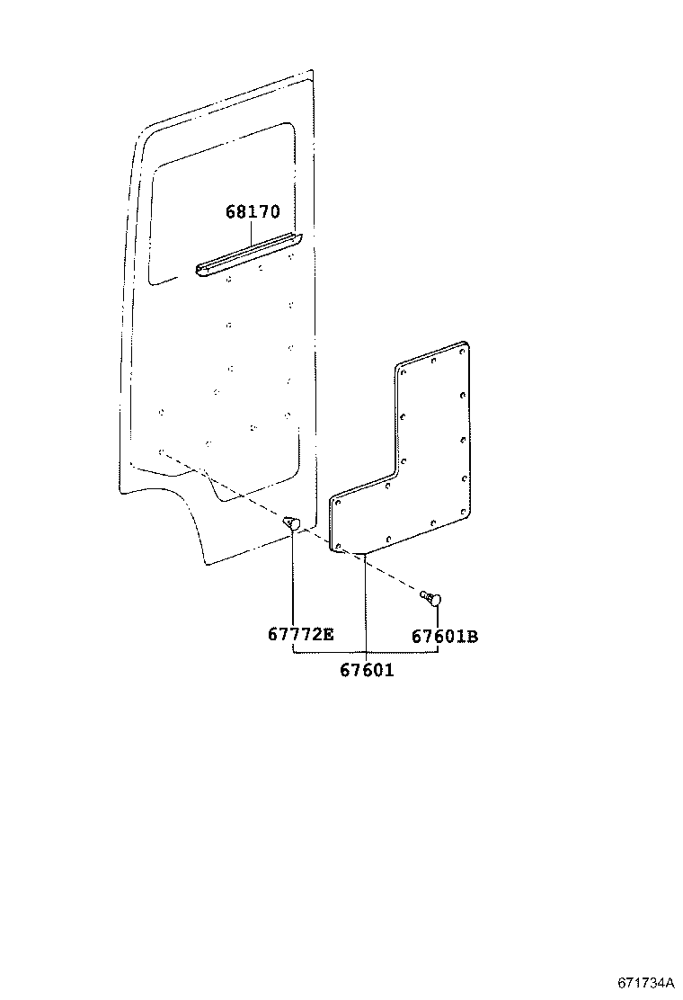 62045-37010 FRAME SUB-ASSY, FRONT DOOR WINDOW, OUTER LH product image