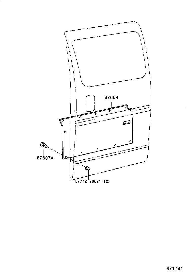67004-26420 DOOR SUB-ASSY, SLIDE, LH product image