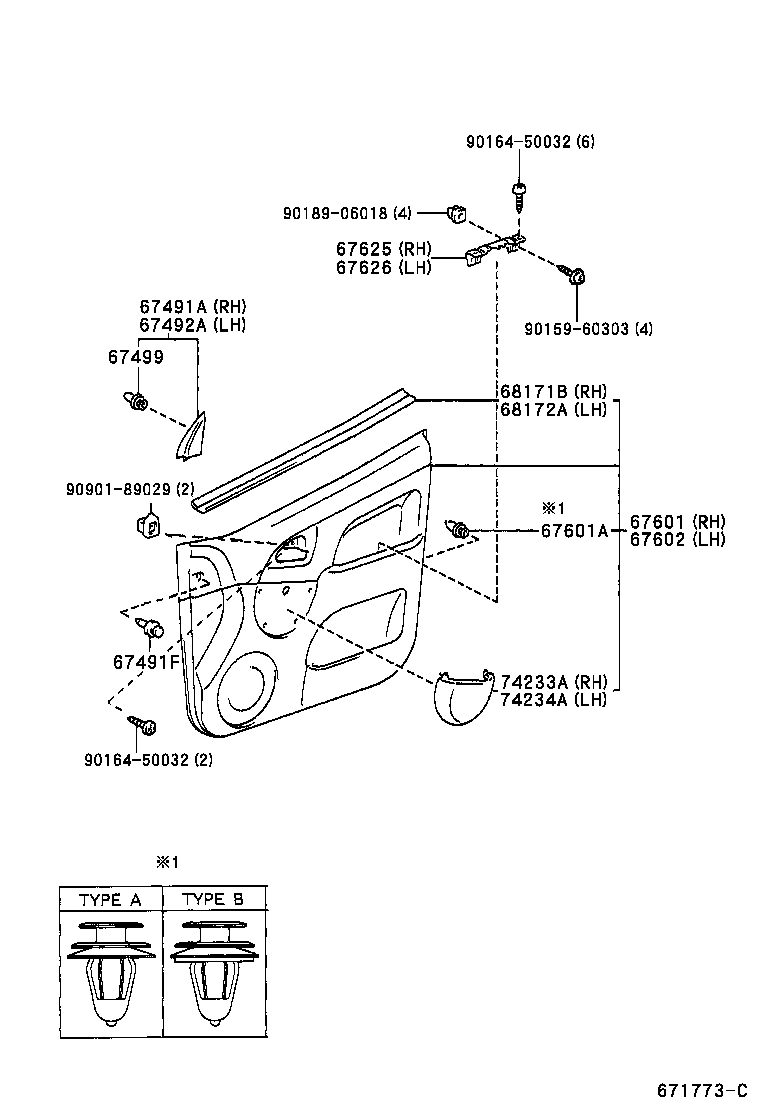 67401-52030 FRAME SUB-ASSY, FRONT DOOR, FRONT LOWER RH product image