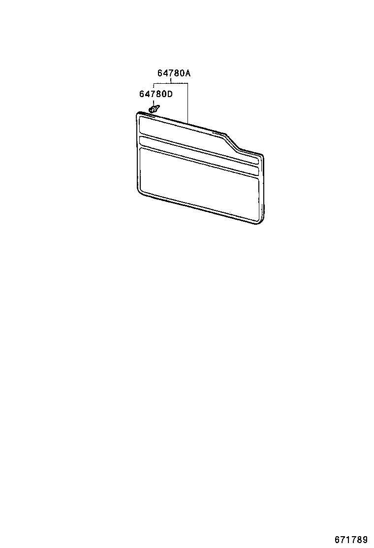 68131-87403 GLASS, BACK DOOR product image