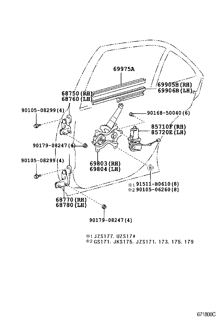 69975-30080 FILLER, REAR DOOR GLASS CHANNEL product image