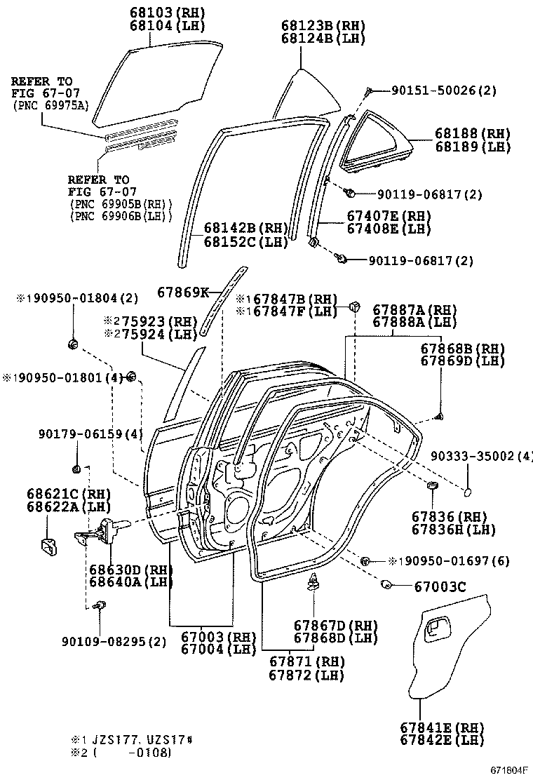 67003-30570 PANEL SUB-ASSY, REAR DOOR, RH product image