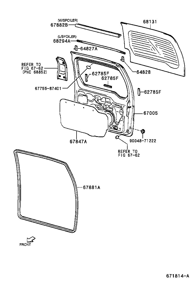 68131-87403 GLASS, BACK DOOR product image