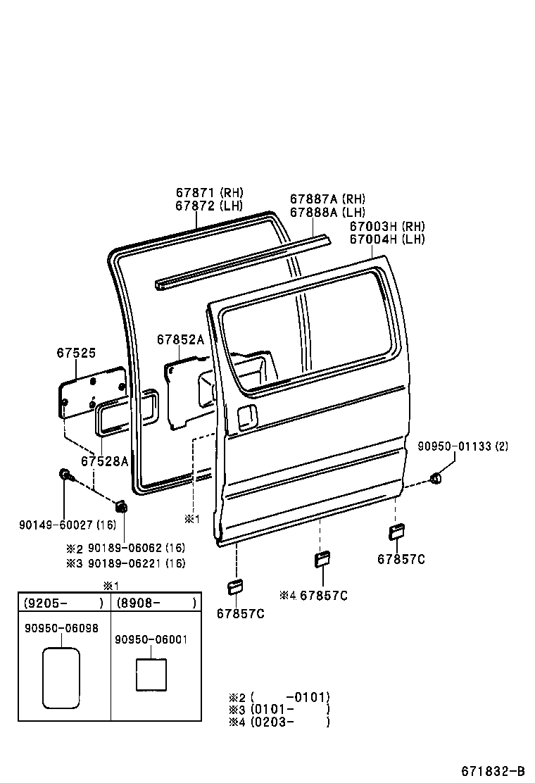 67003-26040 DOOR SUB-ASSY, SLIDE, RH product image