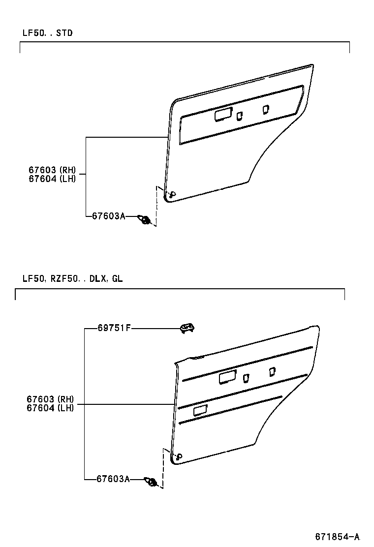 67113-0B050 PANEL, REAR DOOR, OUTER RH product image