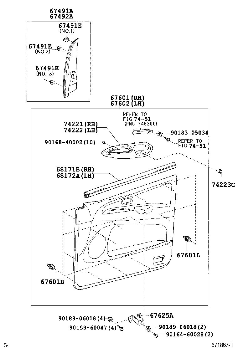 67404-28070 FRAME SUB-ASSY, FRONT DOOR, REAR LOWER LH product image