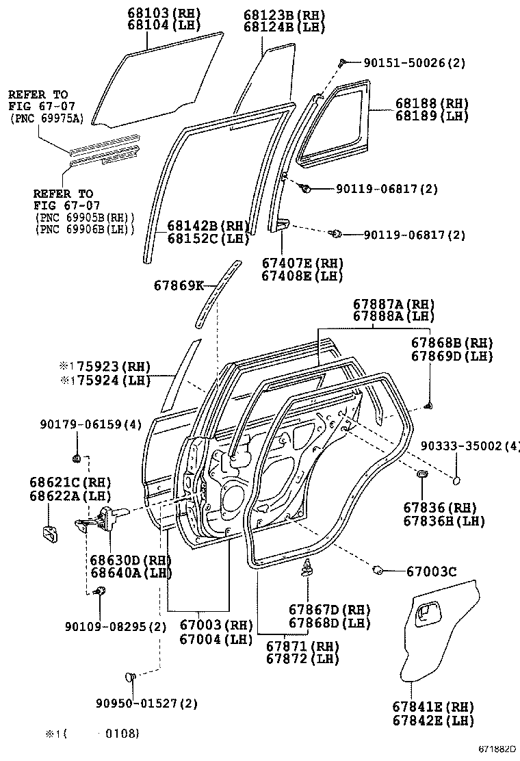 67003-30570 PANEL SUB-ASSY, REAR DOOR, RH product image