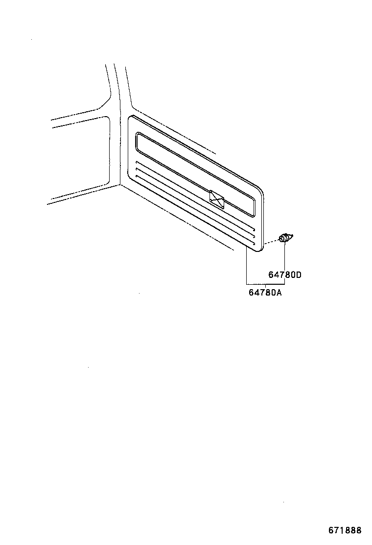 67005-0B520 PANEL SUB-ASSY, BACK DOOR product image