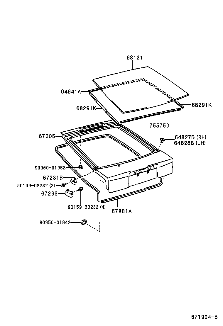 67005-2B710 PANEL SUB-ASSY, BACK DOOR product image