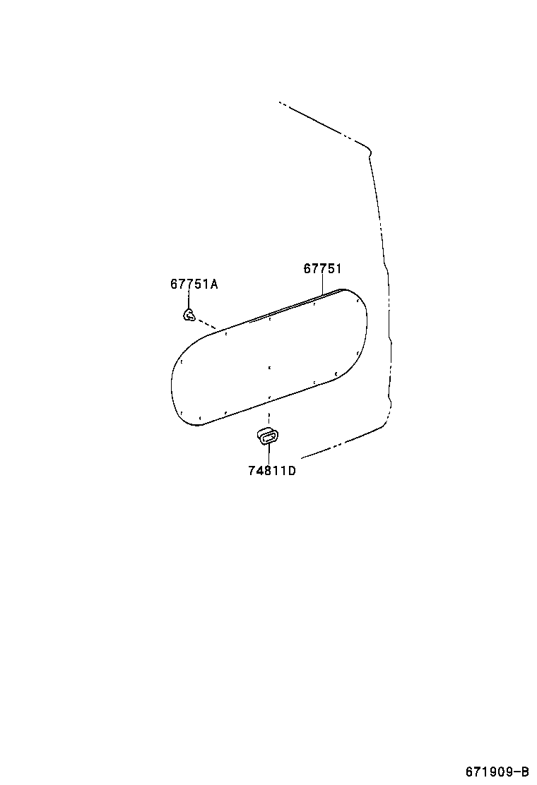 Toyota 67005-52671 PANEL SUB-ASSY, BACK DOOR