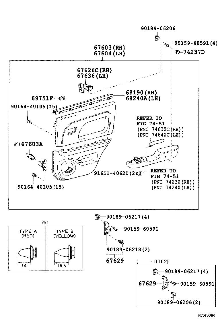 67004-60171 PANEL SUB-ASSY, REAR DOOR, LH product image