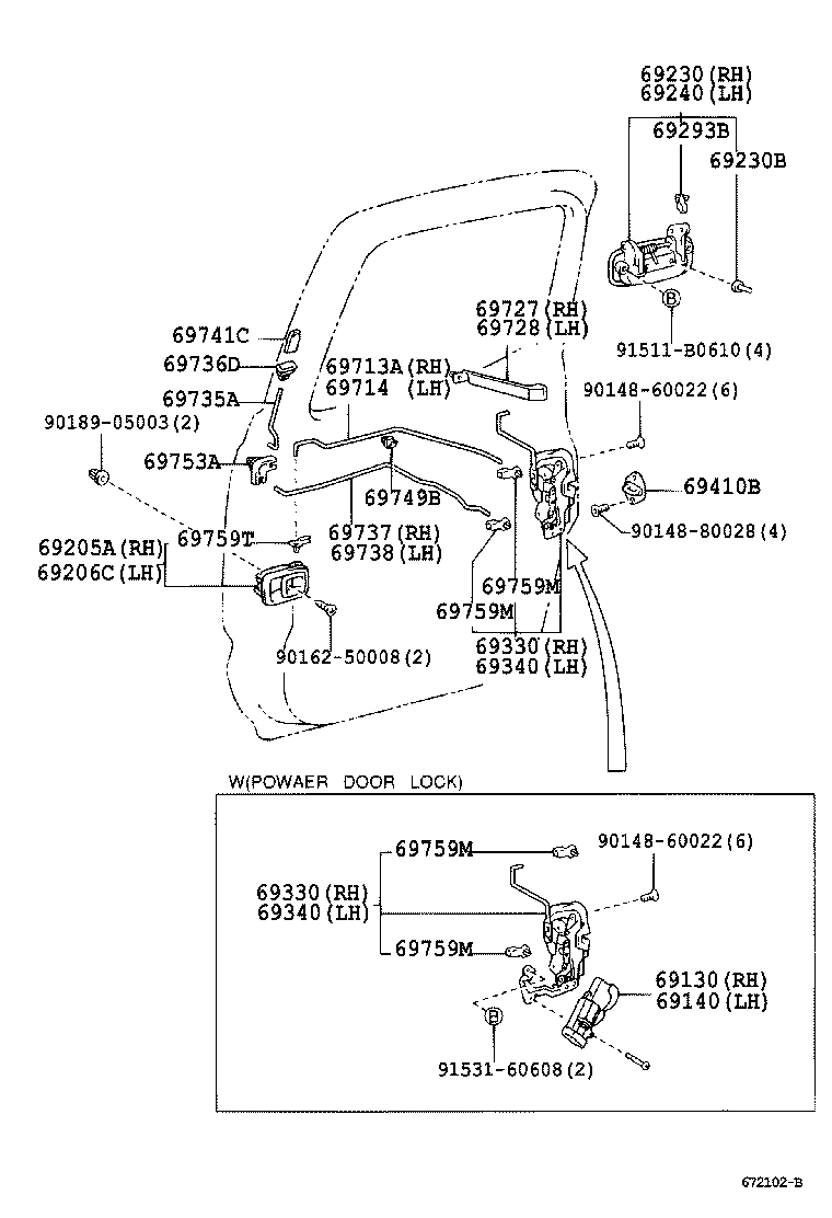 Toyota 69410-0C020 PLATE ASSY, REAR DOOR LOCK STRIKER