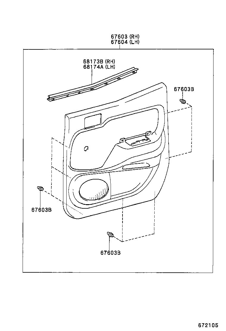 68630-04010 CHECK ASSY, REAR DOOR, RH product image