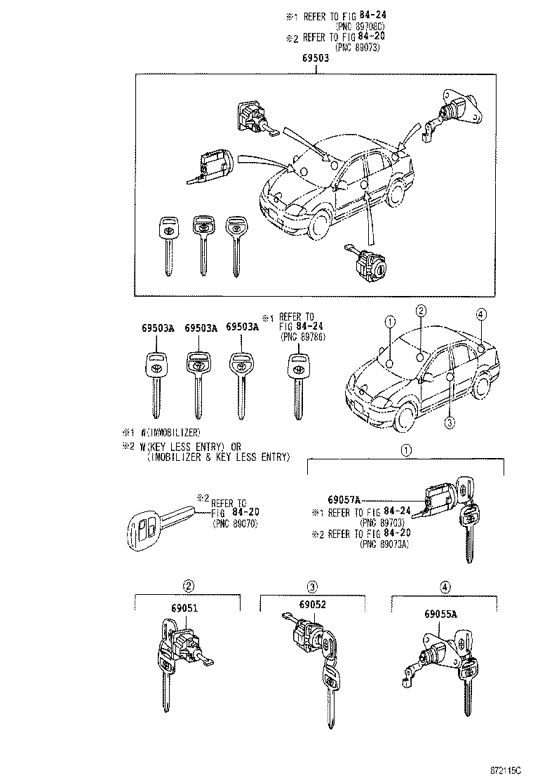 69005-02020 CYLINDER SET, LOCK product image