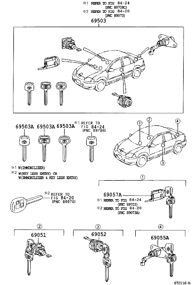 69005-02020 CYLINDER SET, LOCK product image