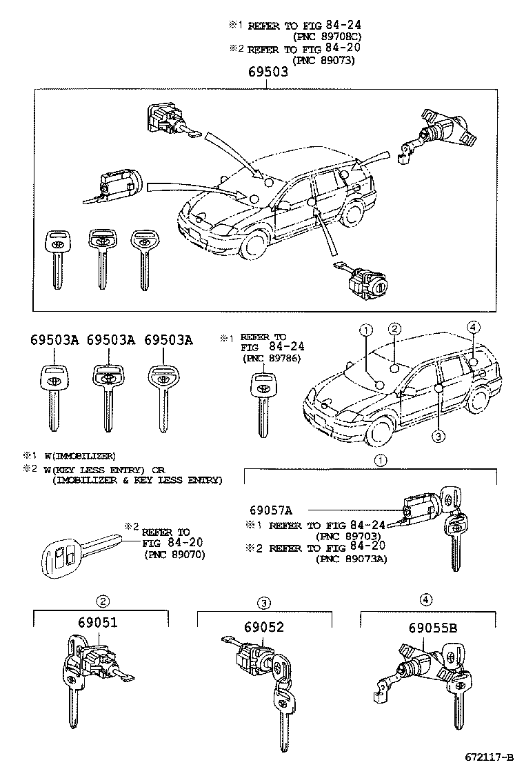 69005-02020 CYLINDER SET, LOCK product image