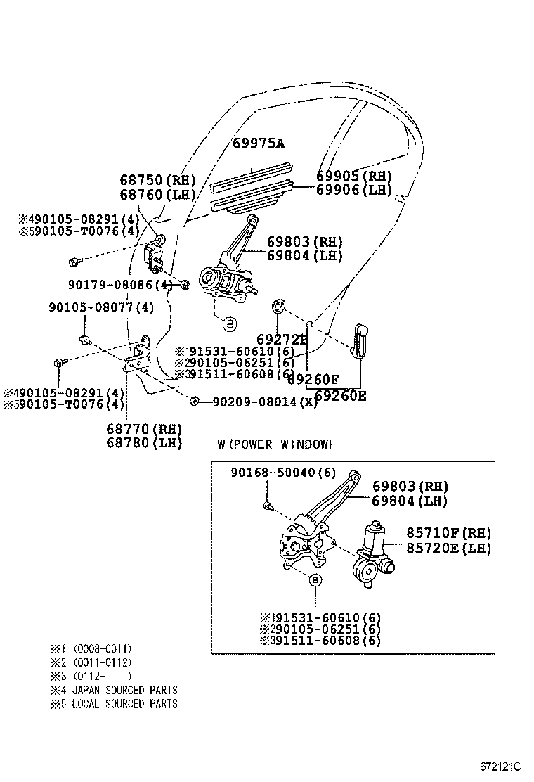 85710-12250 MOTOR ASSY, POWER WINDOW REGULATOR, LH product image