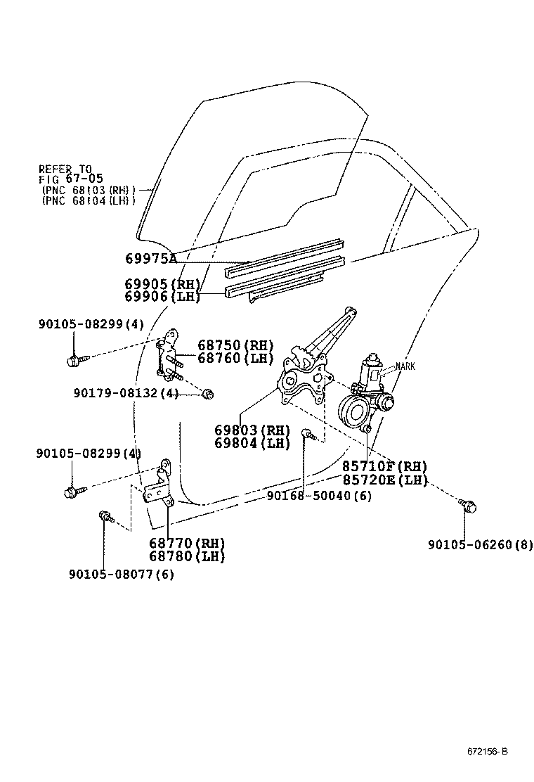 85710-22410 MOTOR ASSY, POWER WINDOW REGULATOR, LH product image