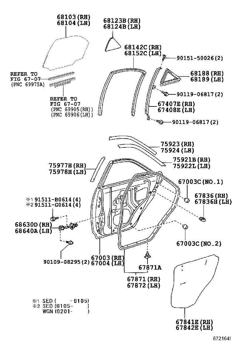 67003-22430 PANEL SUB-ASSY, REAR DOOR, RH product image