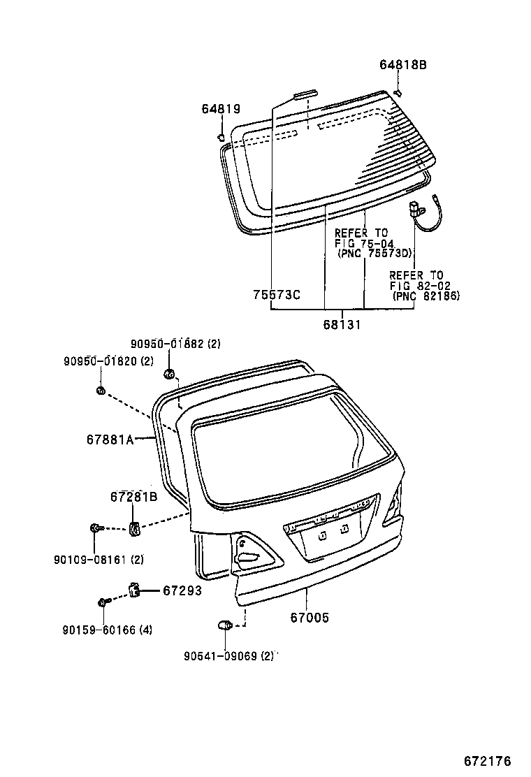 67005-48060 PANEL SUB-ASSY, BACK DOOR product image
