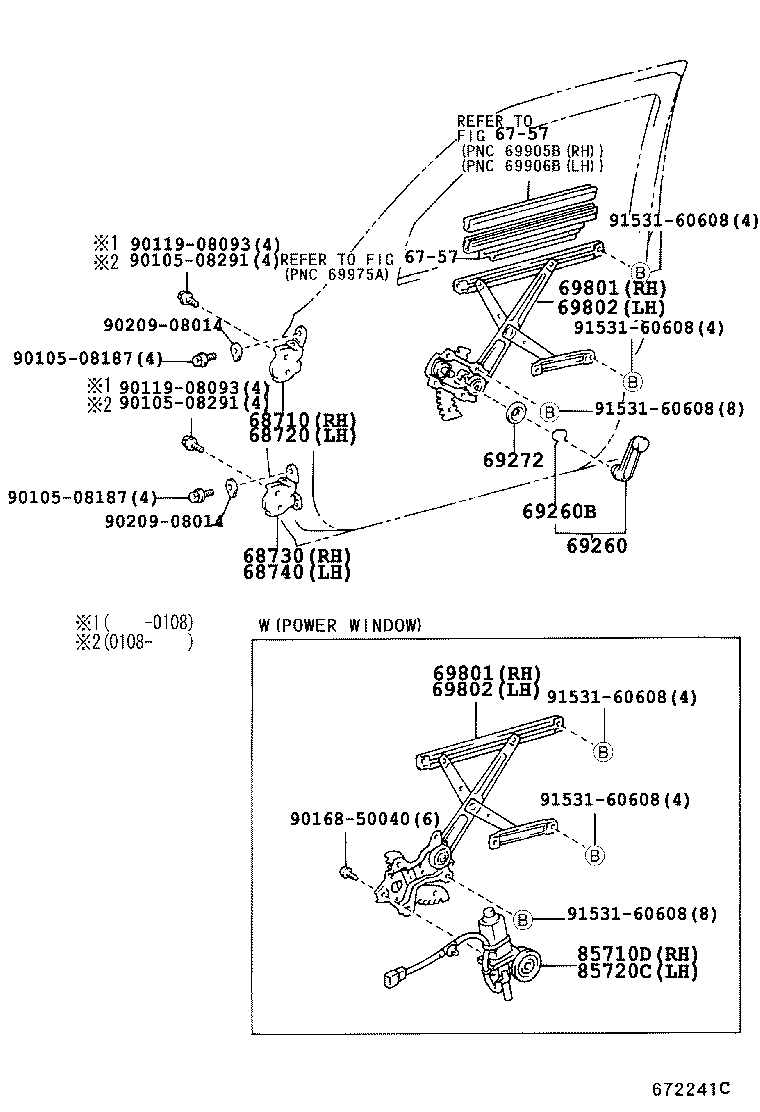 69802-35140 REGULATOR SUB-ASSY, FRONT DOOR WINDOW, LH product image
