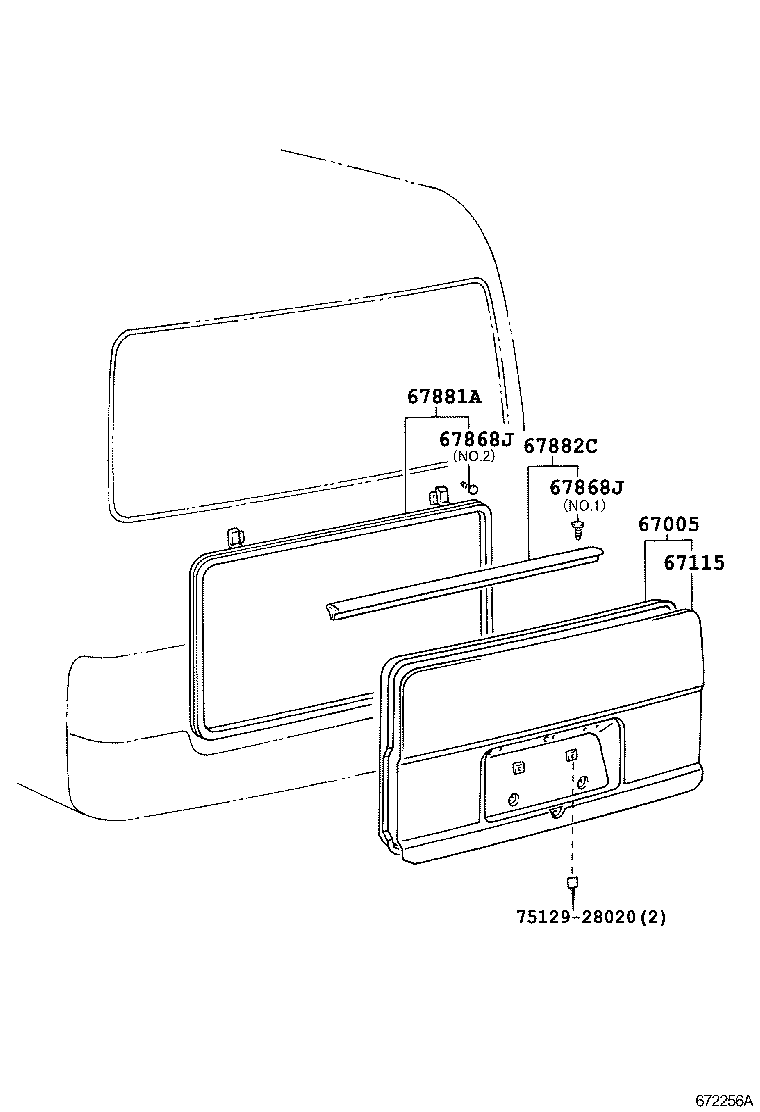 67008-0S010 PANEL SUB-ASSY, BACK DOOR product image