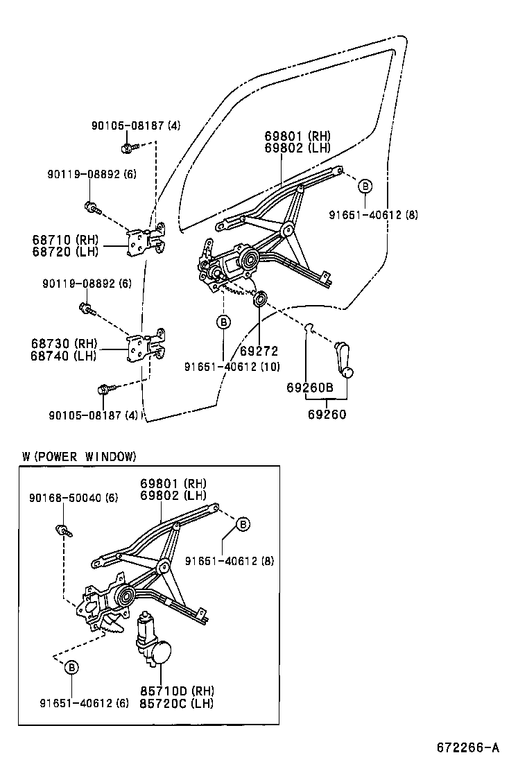85720-37050 MOTOR ASSY, POWER WINDOW REGULATOR, LH product image